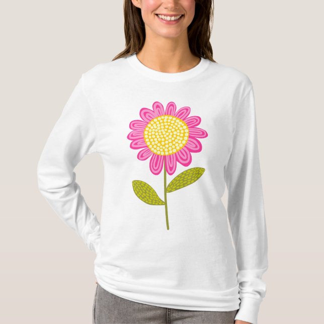 Camiseta Flor Estilizado (Frente)
