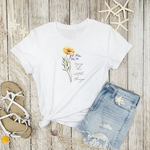 Camiseta Flor Fantasiosa & Aproveite as Pequenas Coisas
