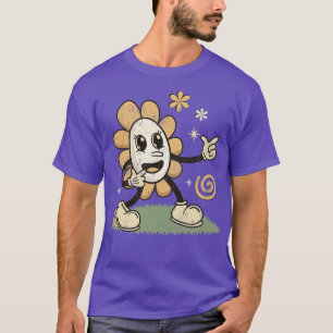 Camiseta Flor Finger Gun Bam Mão Gesture Vinta