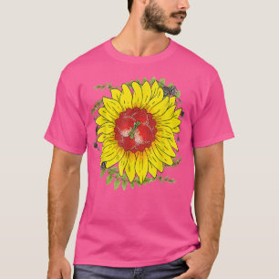 Camiseta Flor Flor Flor Red Berry Gardene Strawberry Sunfl