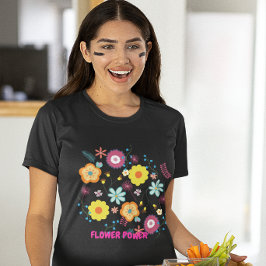 Camiseta Flor Floral Cor-de-rosa