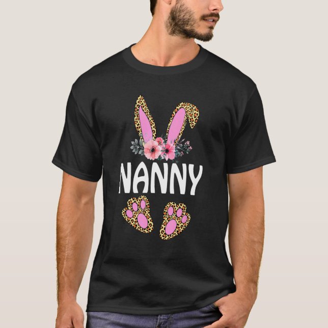 Camiseta Flor Flower Floral Leopardo Nanny Felz pascoa Bunn (Frente)