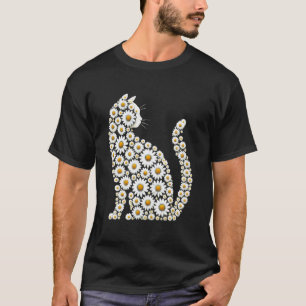 Camiseta Flor Gardening Floral Gato Margarida