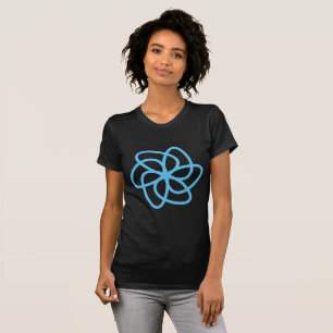 Camiseta Flor Geométrico 04 - Azul-Céu