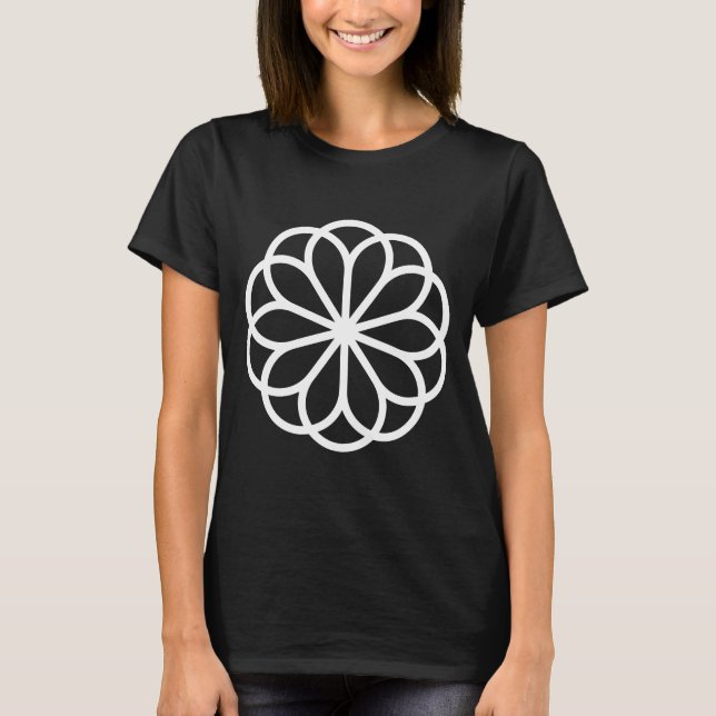 Camiseta Flor Geométrico 06 - Branco (Frente)