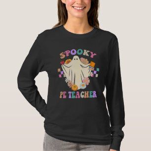 Camiseta Flor Ghost Spooky PE Professora Halloween