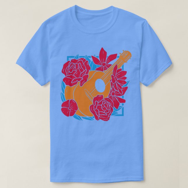 Camiseta Flor Guitar (Frente do Design)