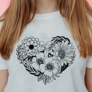 Camiseta Flor Heart Love