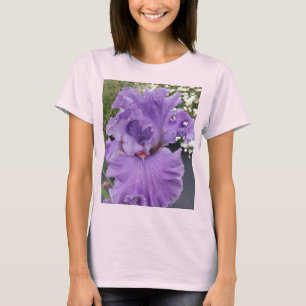 Camiseta Flor Iris Flores Roxo Lavanda Lilás Floral