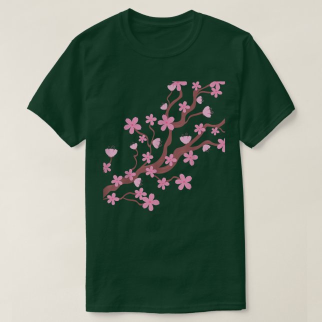 Camiseta Flor japonês Blossom Sakura Vintage (Frente do Design)