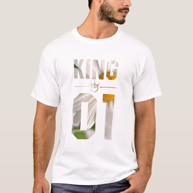 Camiseta Flor King e Rainha 01 (Frente)
