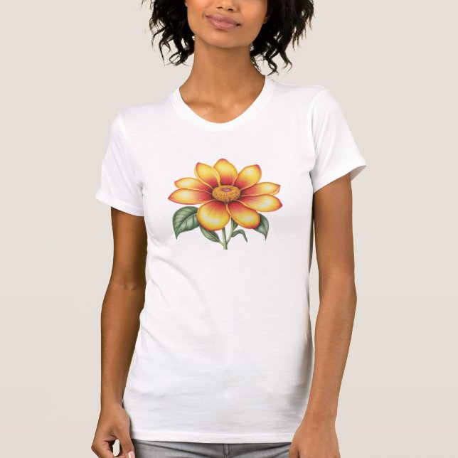 Camiseta Flor Laranja (Frente)