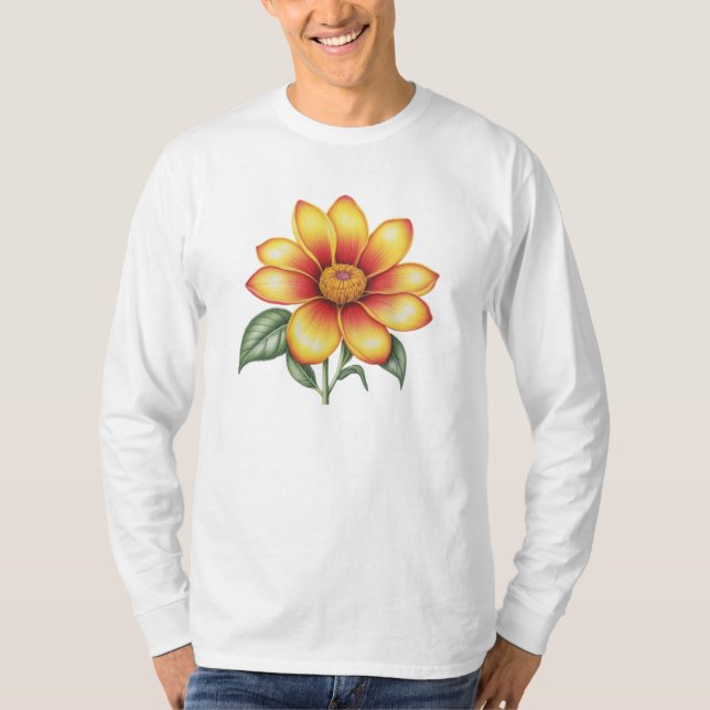 Camiseta Flor Laranja (Frente)
