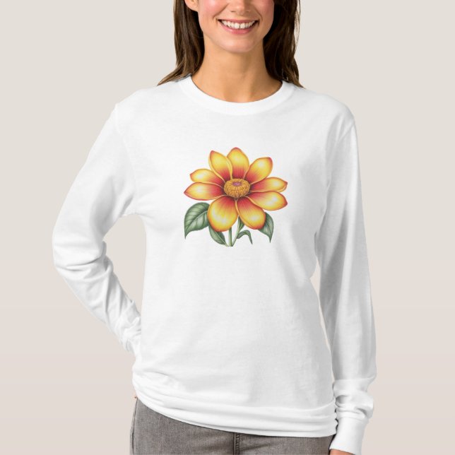 Camiseta Flor Laranja (Frente)