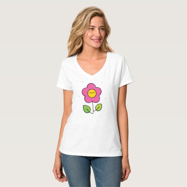 Camiseta Flor linda (Frente Completa)
