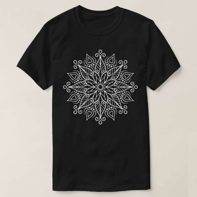 Camiseta Flor Mandala WB (Frente do Design)