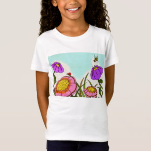 Camiseta Flor Meadow Girls Baby Doll T Shirt