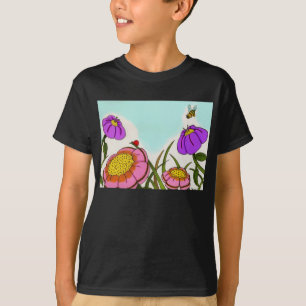 Camiseta Flor Meadow Kids Dark T-shirt