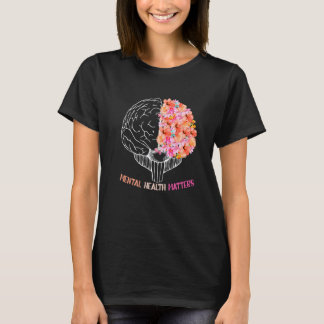 Camiseta Flor Mental Saúde Importa Natal Aniversário Gordo