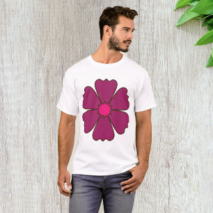 Camiseta Flor Minima de Cor Purple
