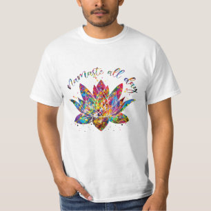 Camiseta Flor Namaste Yoga Watercolor