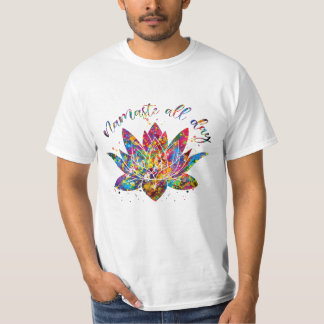 Camiseta Flor Namaste Yoga Watercolor