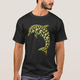 Camiseta Flor Narciso Golfinho Jardim Floral