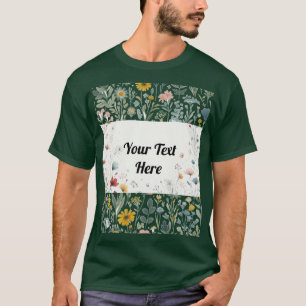 Camiseta Flor no estilo: personalizável