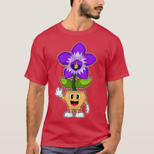 Camiseta Flor Orquídea do pote da Planta