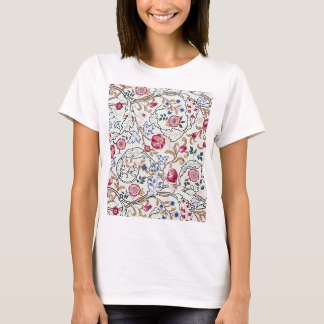 Camiseta Flor, Padrão Floral, William Morris (Frente)