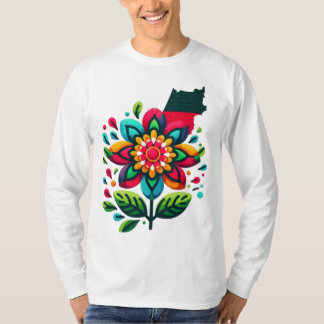Camiseta Flor Palestina Bandeira, Palestina será Livre, Flo