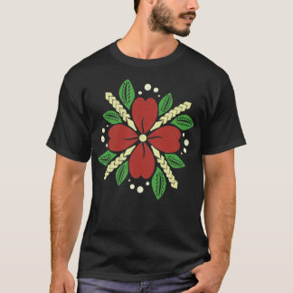 Camiseta Flor polinésio e Presente de Tatuagem Tribal