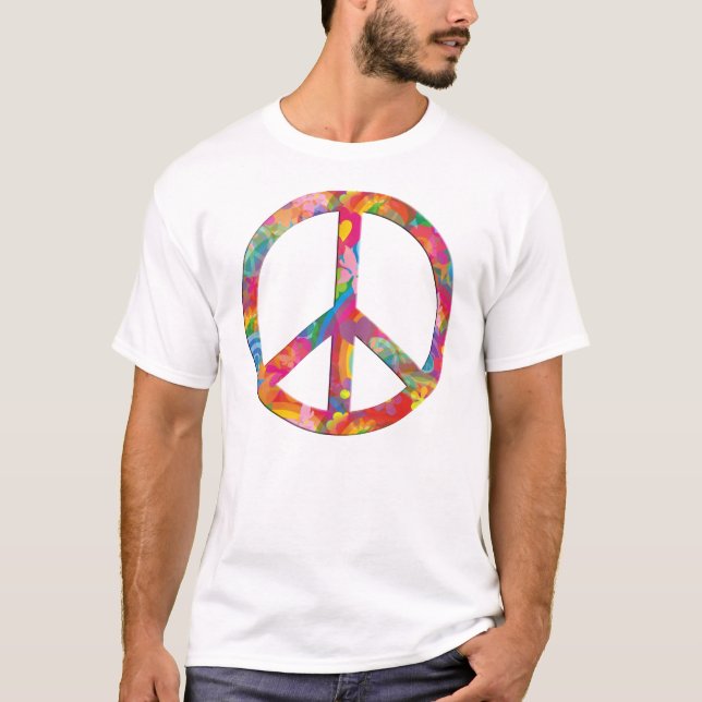 Camiseta Flor Power Peace (Frente)