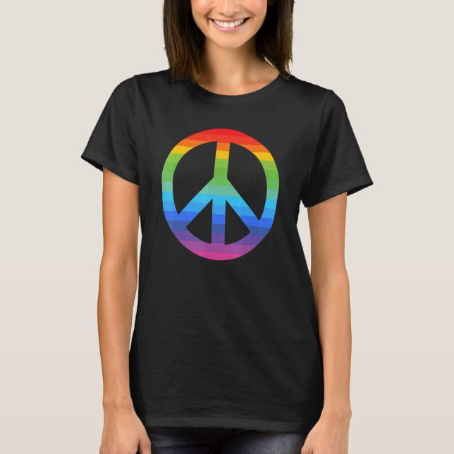 Camiseta Flor Power Peace Hippie Love 60s 70s Costume Ret (Frente)