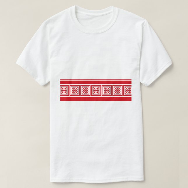 Camiseta Flor Red Batik (Frente do Design)