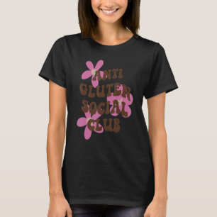 Camiseta Flor Retro Groovy Anti Glúten Homens Mulheres