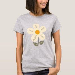 Camiseta Flor Retro Personalizado, Funções Femininas em Pét