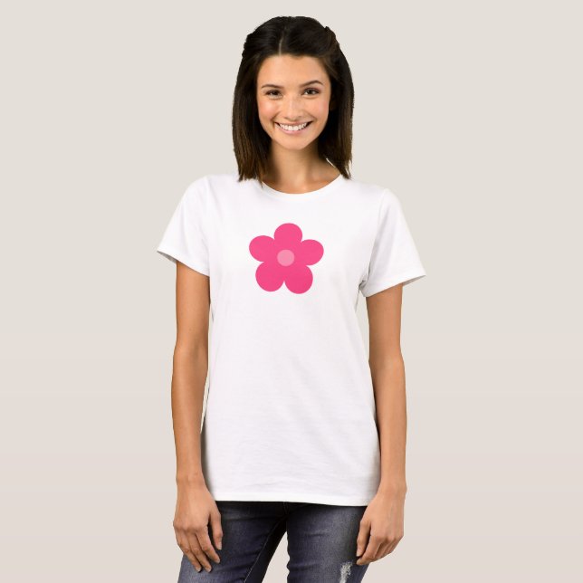 Camiseta Flor rosa (Frente Completa)