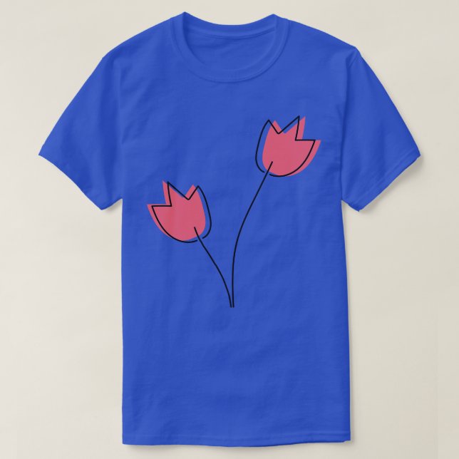 Camiseta flor rosa (Frente do Design)