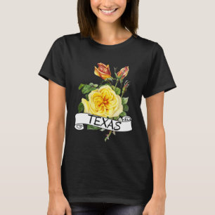 Camiseta Flor Rosa Amarela do Texas Estado do Texas Jardim