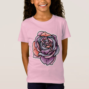 Camiseta Flor Rosa colorido