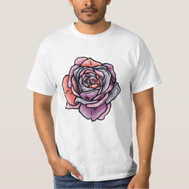 Camiseta Flor Rosa colorido