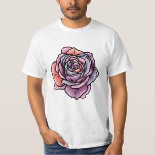 Camiseta Flor Rosa colorido