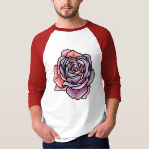 Camiseta Flor Rosa colorido