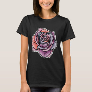 Camiseta Flor Rosa colorido