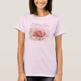Camiseta flor rosa elegante floração de casamento florista