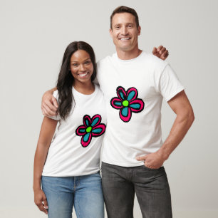 Camiseta Flor Rosa Fofa