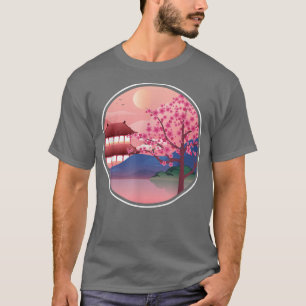 Camiseta Flor rosa Japão Sakura Árvore japonesa Cherry Blos