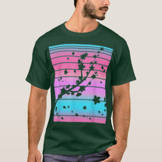 Camiseta Flor-Rosa Japonês Sakura 90s Cherry B Vaporwave