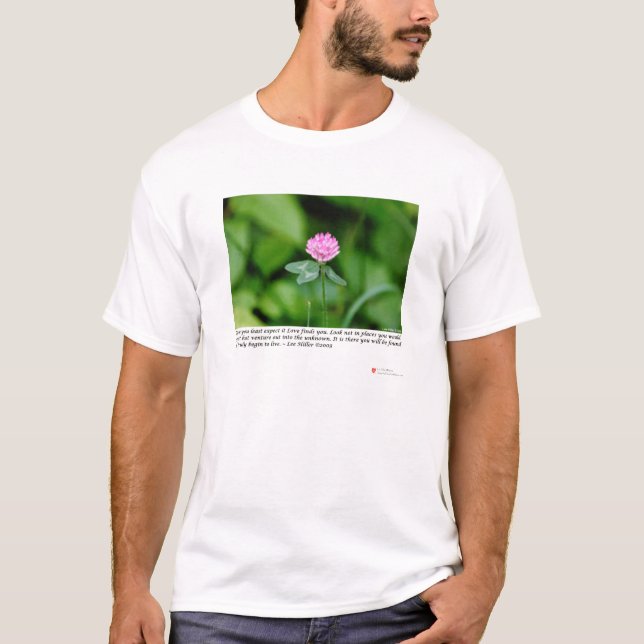 Camiseta Flor rosa pela Coleção Lee Hiller Love Gift (Frente)